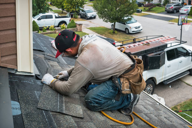 Professional Gutter Repair And Installation technician working in Dillsboro, IN